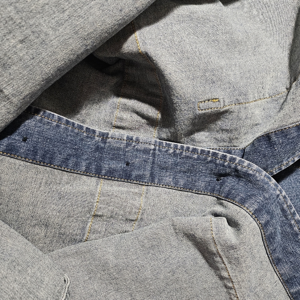 Facconable Denim Utility Work Jacket Large - image 7